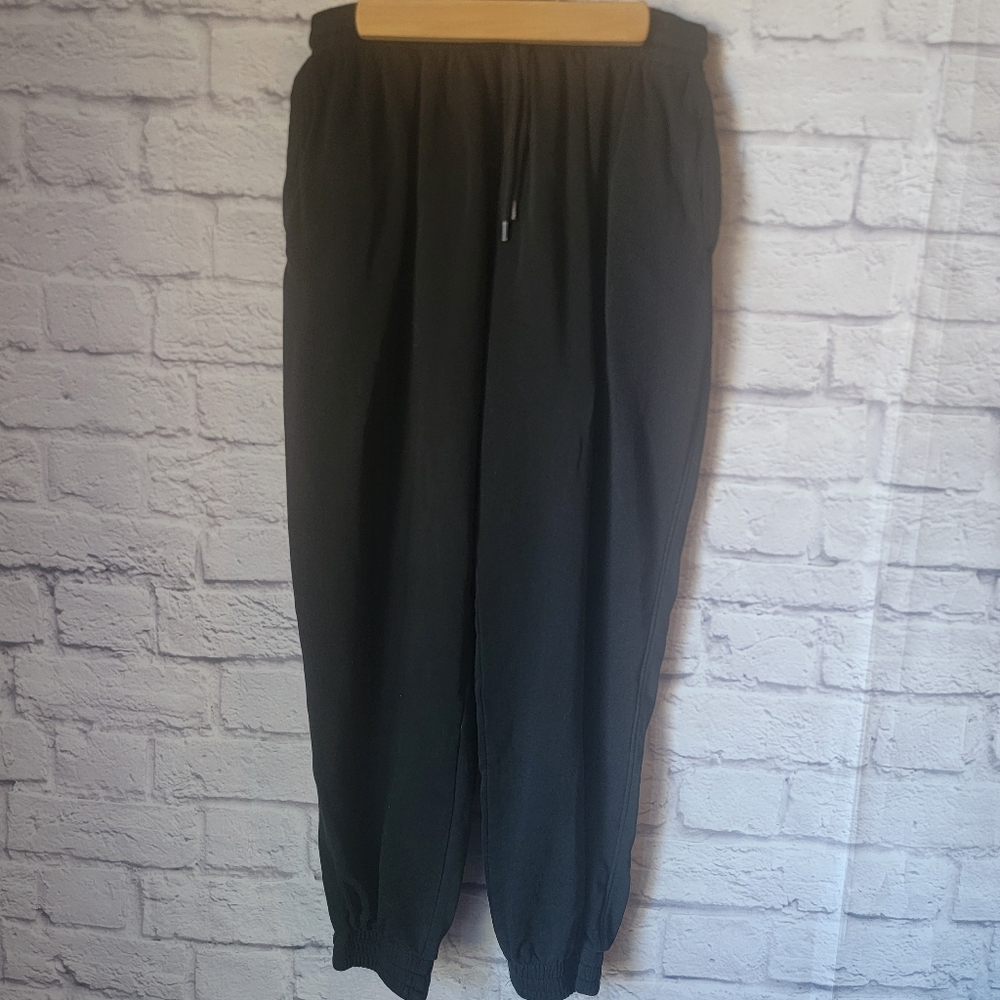 Divided H&M Black Joggers Size Medium High Waste Draw string Pockets Unisex